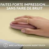 Souris - Sans fil - Logitech - Pebble Mouse 2 M350s - Rose