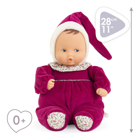 Doudou - COROLLE - Babipouce Rose Grenadine - 28 cm - senteur vanille - des la naissance