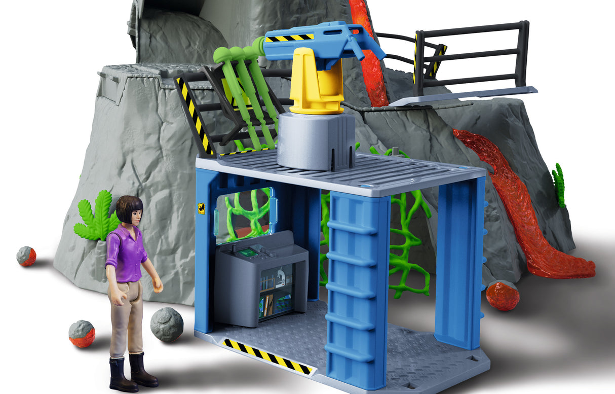 Expédition au grand Volcan, 1 figurine de chercheuse et 2 jouets dinosaures, Pour enfants des 5 ans, Schleich 42564 DINOSAURS