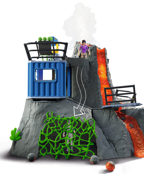 Expédition au grand Volcan, 1 figurine de chercheuse et 2 jouets dinosaures, Pour enfants des 5 ans, Schleich 42564 DINOSAURS