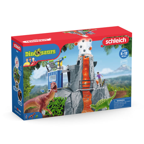 Expédition au grand Volcan, 1 figurine de chercheuse et 2 jouets dinosaures, Pour enfants des 5 ans, Schleich 42564 DINOSAURS