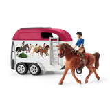Voyage en voiture avec remorque pour chevaux, Coffret figurines Schleich 42535 Horse Club pour enfants de 5 ans