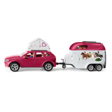 Voyage en voiture avec remorque pour chevaux, Coffret figurines Schleich 42535 Horse Club pour enfants de 5 ans