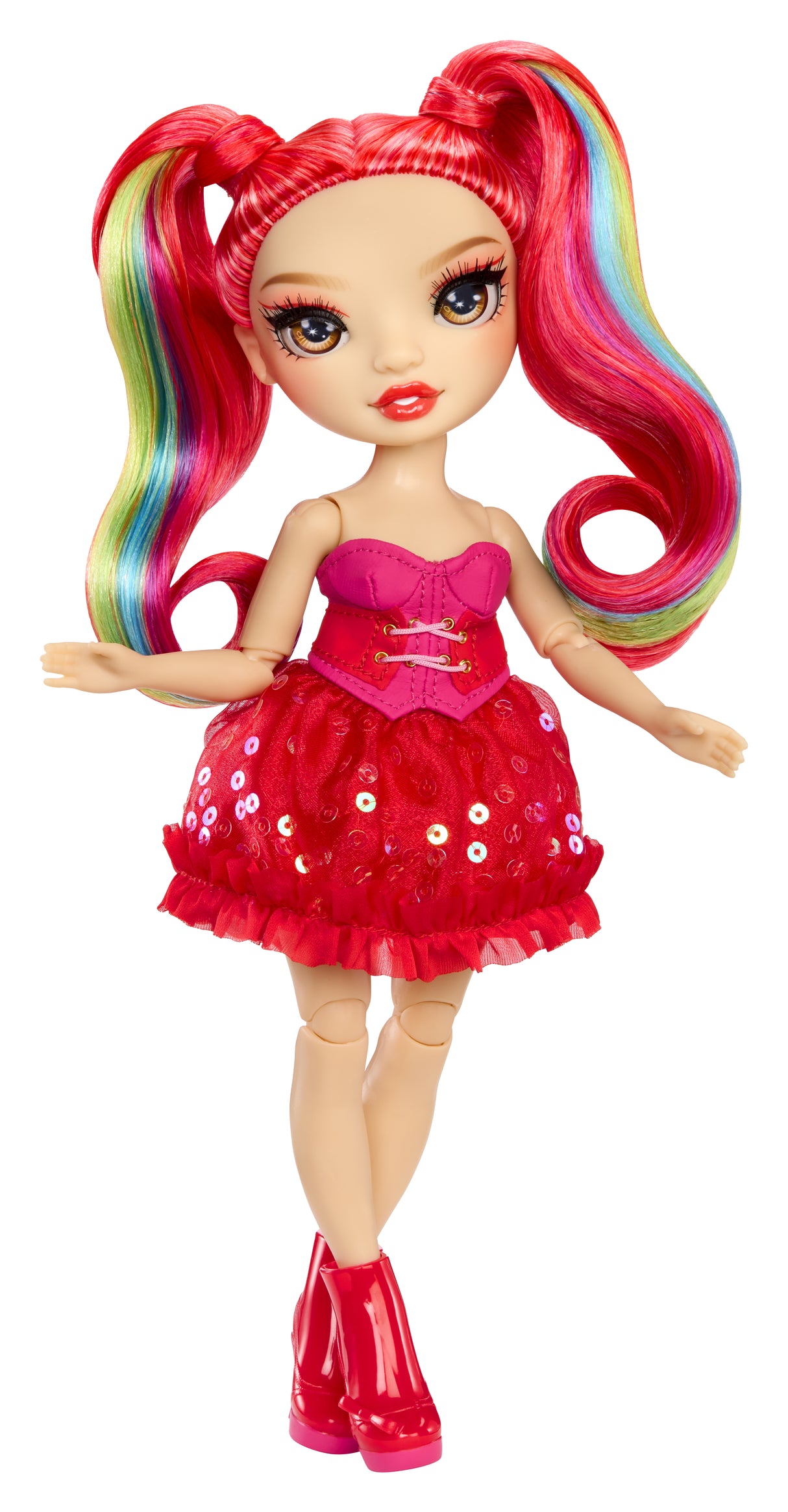 Rainbow High - Poupée Mannequin Be Dazzling - Vivienne Rouge - 28 cm - Pierres précieuses scintillantes et accessoires inclus