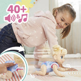 Baby Alive, Harper Hugs Marche a 4 pattes, poupée électronique de 27  cm marchant a 4 pattes, cheveux blonds, a partir de 3 ans