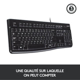Clavier - Filaire - Logitech - K120 Business - AZERTY - Noir