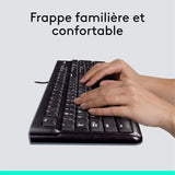 Ensemble Clavier Souris filaire - Logitech - MK120 - AZERTY