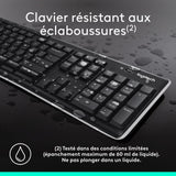 Clavier - Sans fil - Logitech - K270 - AZERTY - Noir