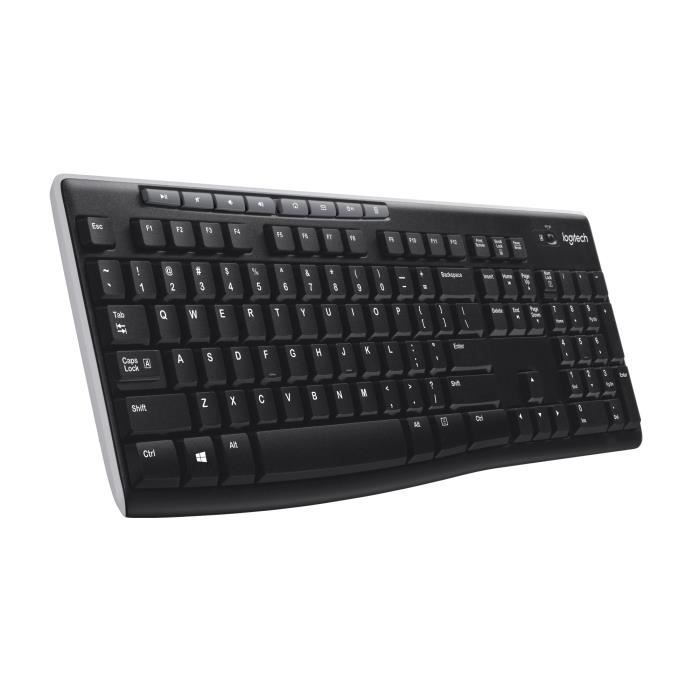 Clavier - Sans fil - Logitech - K270 - AZERTY - Noir