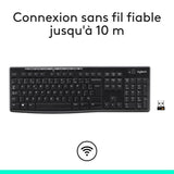 Clavier - Sans fil - Logitech - K270 - AZERTY - Noir