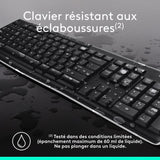Ensemble Clavier Souris - Sans fil - Logitech - MK270 - AZERTY - Noir