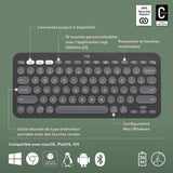 Clavier - Sans fil - Logitech - Pebble Keys 2 K380s - Bouton Easy-switch - Graphite