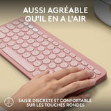Clavier - Sans fil - Logitech - Pebble Keys 2 K380s - Bouton Easy-switch - Rose
