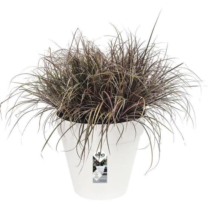 ELHO Lot de 2 pots de fleurs rond Loft Urban - 19 L  - Ø 28.5 x H 26 cm - Noir