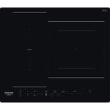 Table de cuisson induction - HOTPOINT - 3 zones - Zones modulables - L 59 x P 51 cm - HB2760BNE - 7200W total - Noir