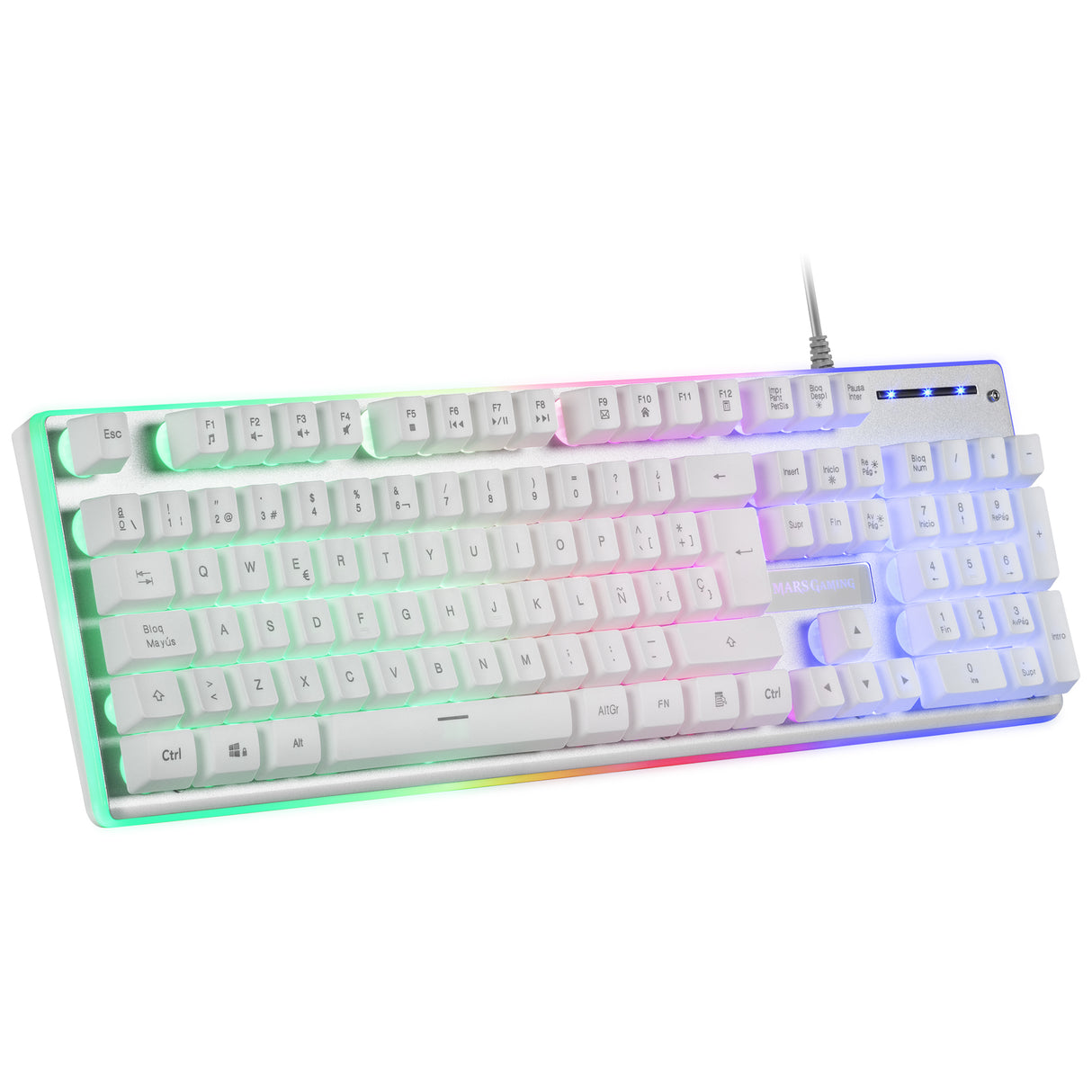 Pack Gamer 3en1 (Clavier/Souris/Tapis) Mars Gaming MCPX RGB (Blanc)