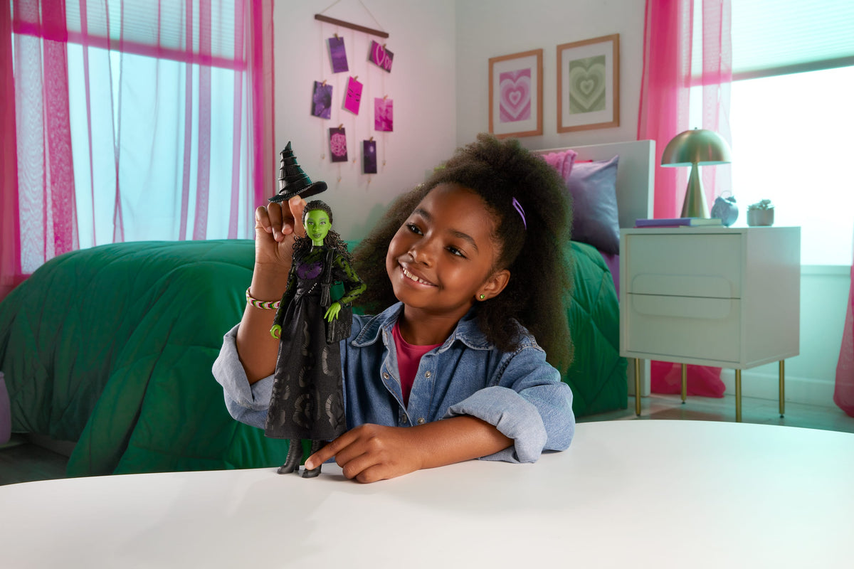 Mattel-Wicked-Poupée Elphaba avec accessoires et habillages amovibles - Wicked - HXT62