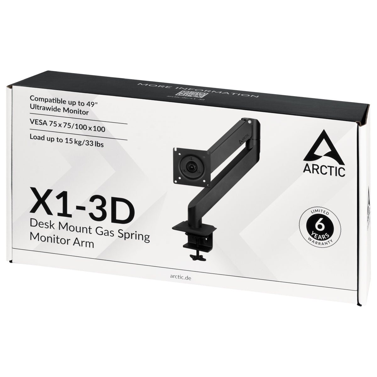 Support écran à fixer Arctic X1-3D - 43" (10kg max)