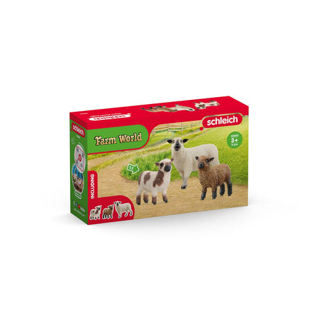 Figurine Trio de moutons, pour enfants des 3 ans,  5 x 19 x 11 cm - schleich 42660 FARM WORLD