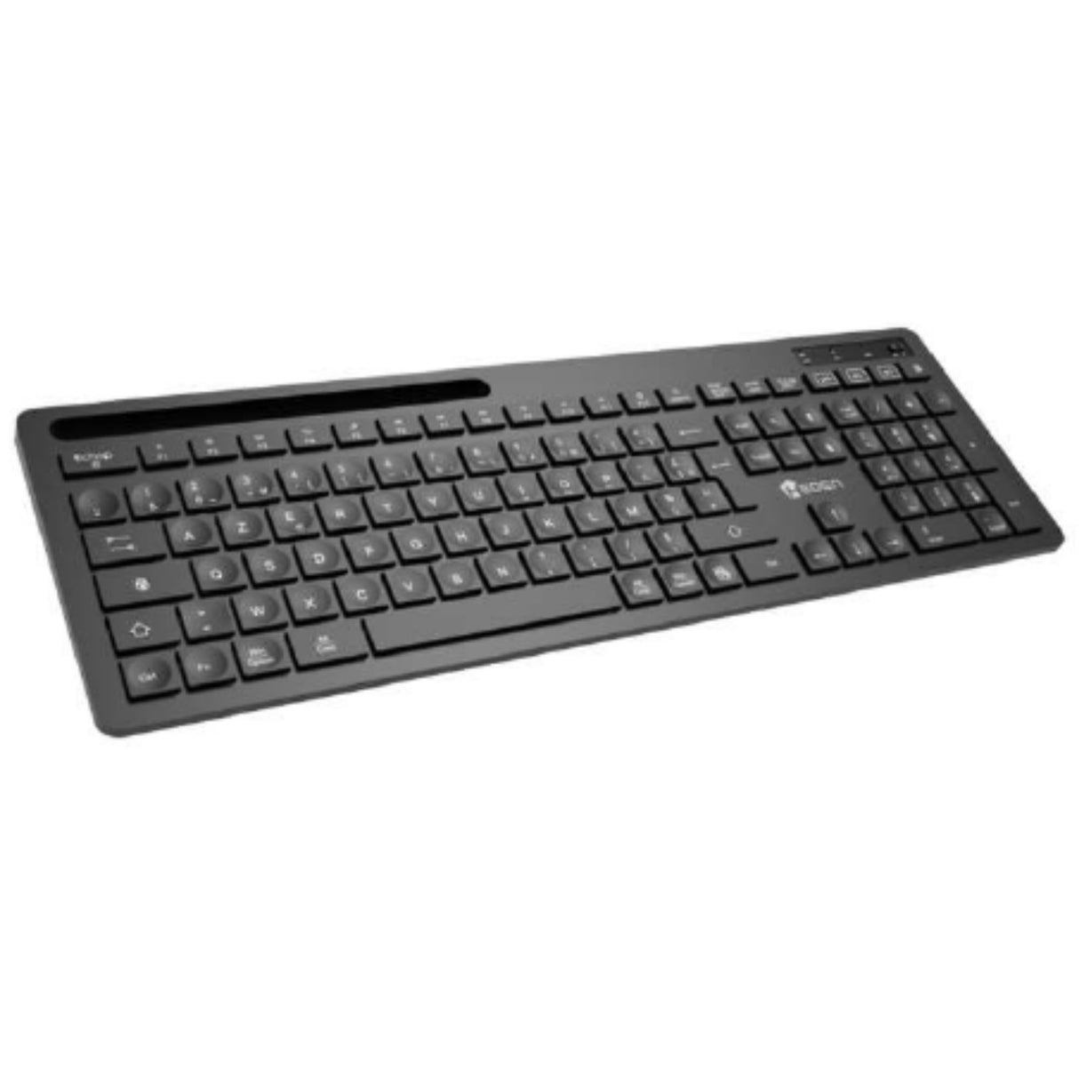 Clavier sans fil 2.4Gh/BT HEDEN 104keys, support tél intégré connexion BT3.0&BT5
