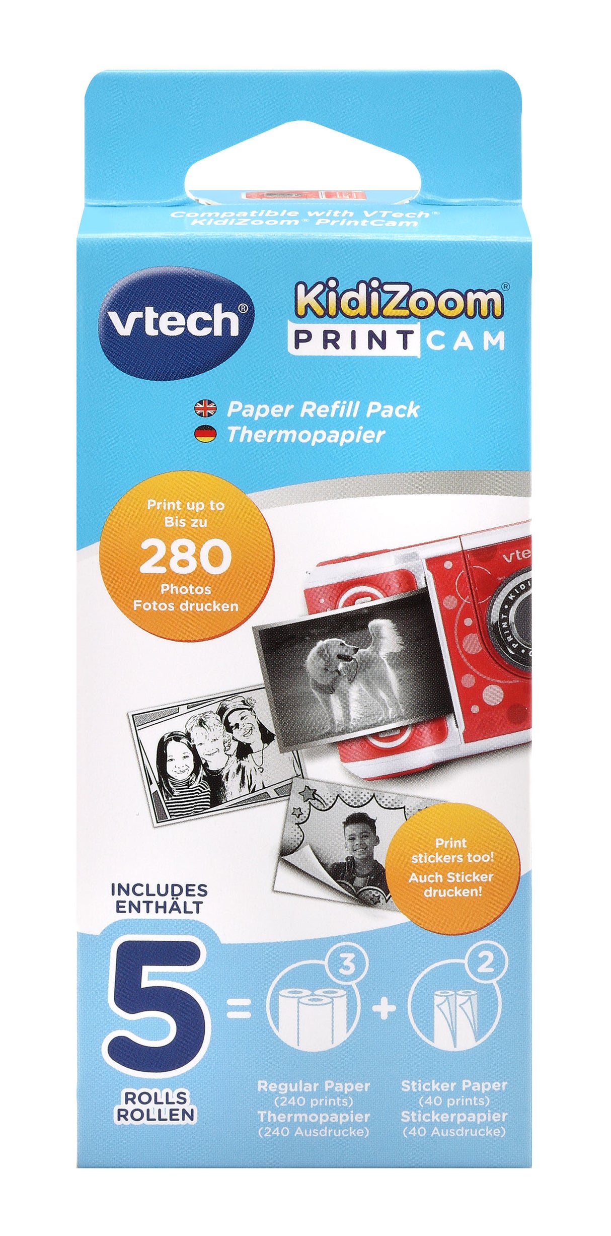 Appareil photo VTECH Kidizoom Print Cam avec recharge papier - Blanc - Pour enfant a partir de 5 ans