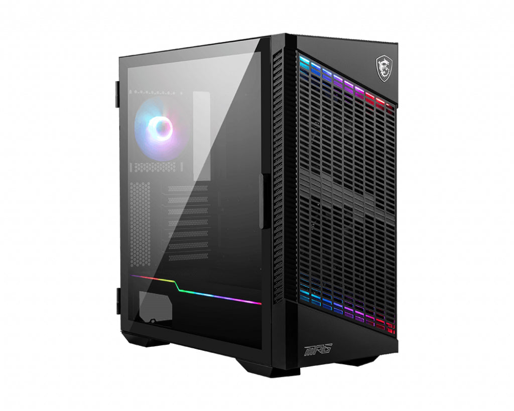 Boitier Moyen Tour E-ATX MSI MPG Velox 100P Airflow RGB avec panneau vitré (Noir)
