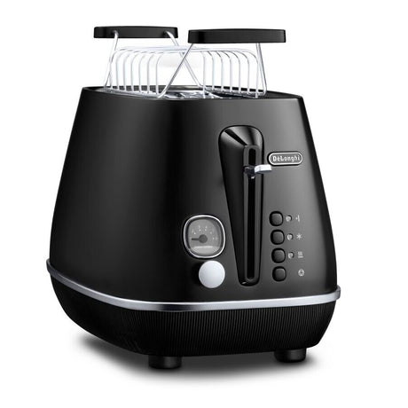 Grille-pain - DELONGHI - CTOV2103.BK - 900 W - 2 fentes - Noir mat / Chocolat