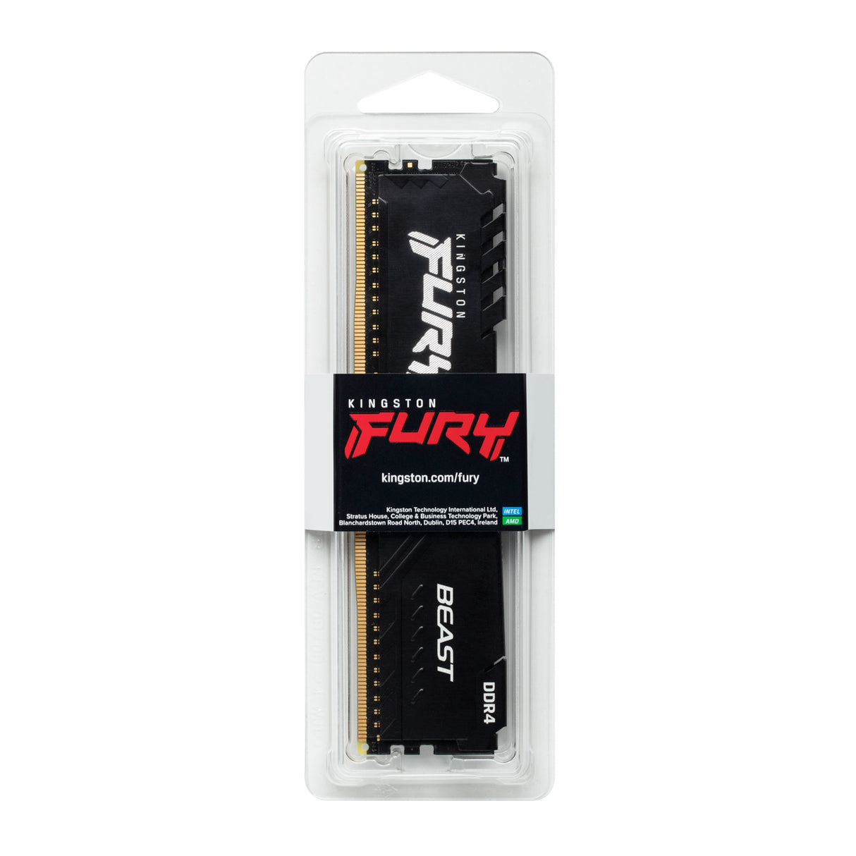 Barrette mémoire 8Go DIMM DDR4 Kingston Fury Beast  3200Mhz (Noir)