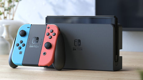 Console Nintendo Switch - Modele OLED • Bleu Néon & Rouge Néon
