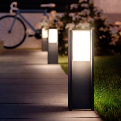 Borne lumineuse basse - PHILIPS HUE - Turaco - Gris anthracite - IP44 - Lumiere blanche et colorée - 1100 lumens