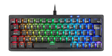 Clavier Gamer mécanique (Yellow Silent) Mars Gaming MKMiniPro RGB (Noir)