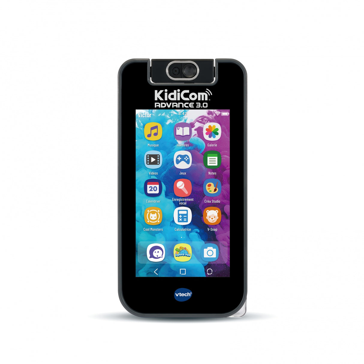 VTECH - KidiCom Advance 3.0 - Noir - Fonctionnalités High-Tech - 6-12 ans