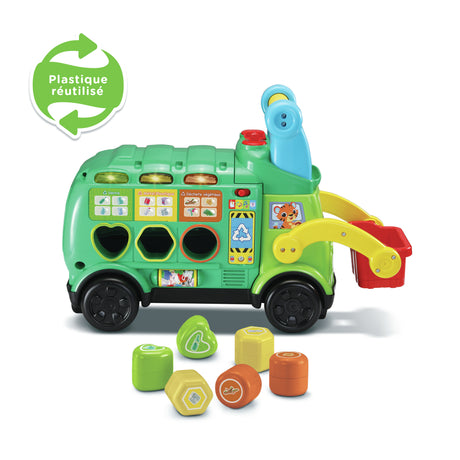 Porteur Maxi Camion Poubelle Recyclo'Formes - VTECH BABY - Jouet éducatif pour enfant de 18 a 36 mois
