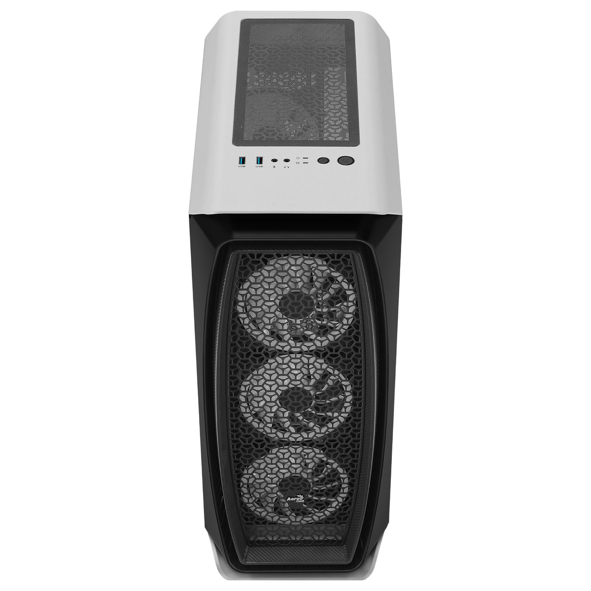 Boitier Moyen Tour ATX AeroCool Aero One Duo RGB avec panneau vitré (Blanc)