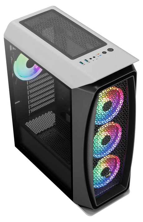Boitier Moyen Tour ATX AeroCool Aero One Duo RGB avec panneau vitré (Blanc)