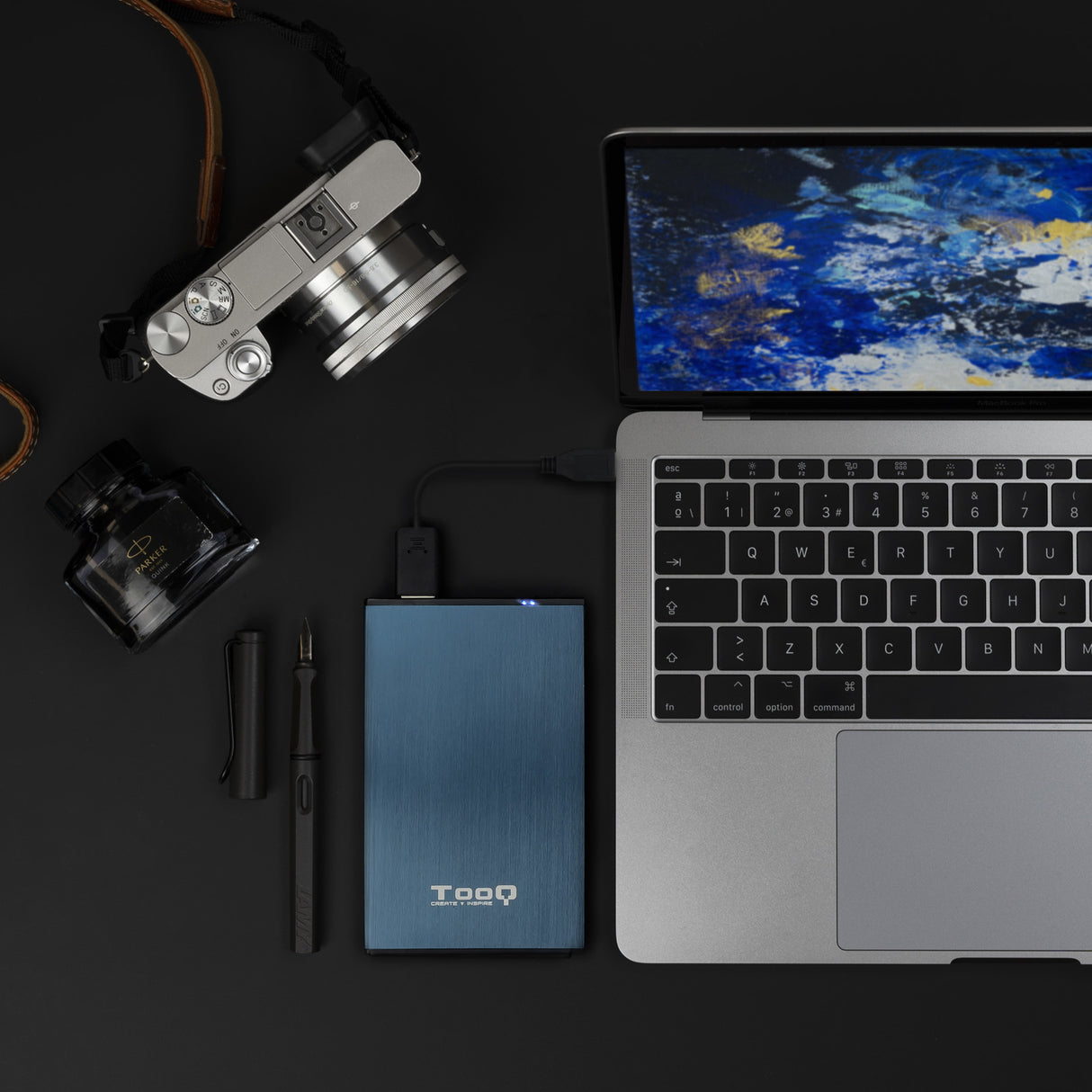 Boitier externe USB 3.1 TooQ TQE-2527 - S-ATA 2,5" (Vert)