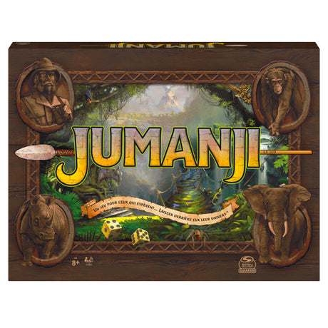Jumanji le jeu - SPIN MASTER - Edition Rétro - Jeu de plateau pour Toute La Famille ou entre Adultes