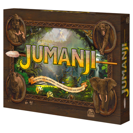 Jumanji le jeu - SPIN MASTER - Edition Rétro - Jeu de plateau pour Toute La Famille ou entre Adultes