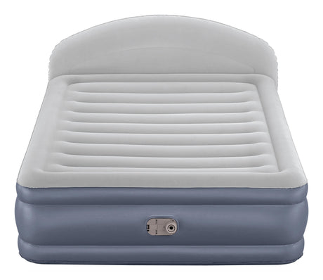 Matelas gonflable - BESTWAY - 671BD Queen - Pompe électrique intégrée - Tete de lit LoungeLux - Tritech durable