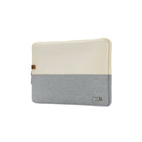 HOUSSE sleeve PC 17.3'' bicolore Beige/Gris, protection antchoc, attache antivo