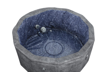 Spa semi rigide BESTWAY - Lay-Z-Spa Carrara - 140 airjets - 170 x 65 cm - 4 a 6 places - Rond (couverture, cartouche, 4 appuie-tete)