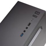 Boitier Moyen Tour ATX Mars Gaming MC100 RGB avec panneau vitré (Noir)