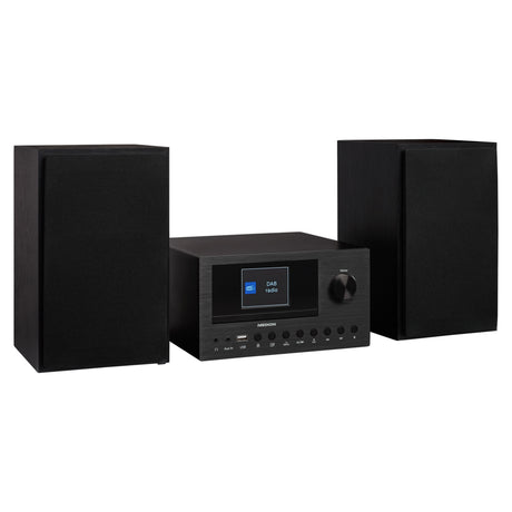 Mini Chaîne HiFi - MEDION - Radio Internet DAB/FM - Lecteur CD - 2x150W - Noir