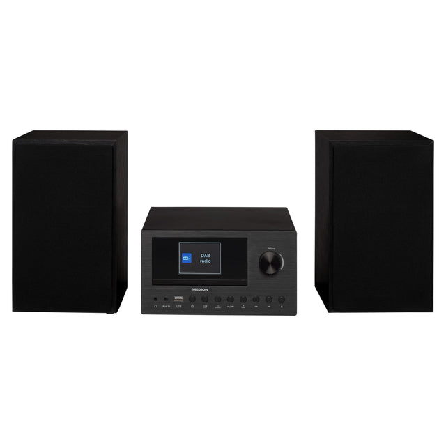 Mini Chaîne HiFi - MEDION - Radio Internet DAB/FM - Lecteur CD - 2x150W - Noir