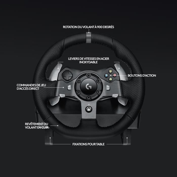 Volant de course et pÈdales G920 - Logitech G - Compatible Xbox serie X/S, One et PC