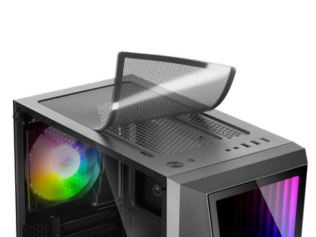 Boitier Moyen Tour ATX Mars Gaming MC777 RGB avec panneau vitré (Noir)