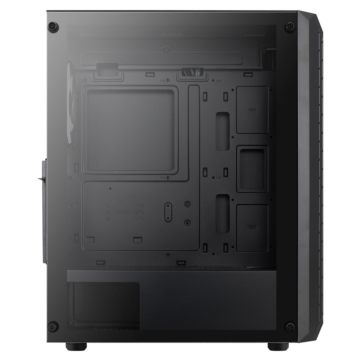 Boitier Moyen Tour ATX AeroCool Beam v2 RGB avec panneaux vitrés (Noir)