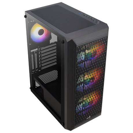 Boitier Moyen Tour ATX AeroCool Beam v2 RGB avec panneaux vitrés (Noir)