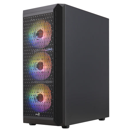 Boitier Moyen Tour ATX AeroCool Beam v2 RGB avec panneaux vitrés (Noir)