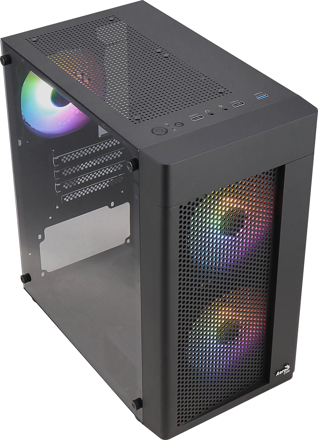 Boîtier PC - AEROCOOL - Hexform G v2 (Noir) - Mini tour - Format Micro-ATX - Sans alimentation